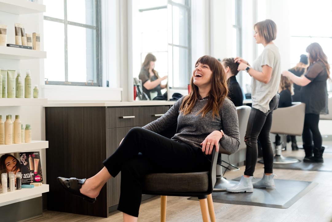 Ladies' haircut styled at Kelly D's salon