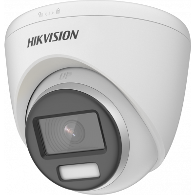 Hikvision dome security camera with lens and light panel
